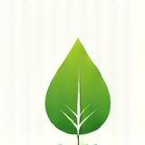 Logo éco-responsable avec plante verte