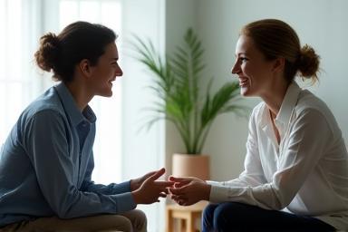 Consultante bien-être échangeant avec une cliente